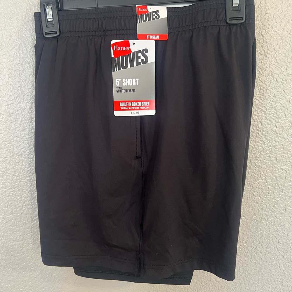 Hanes Men's Athletic Shorts in Black